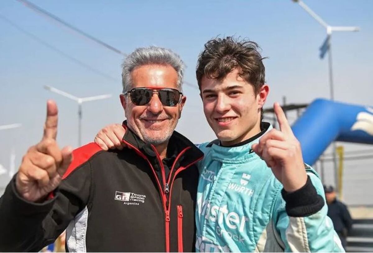 Los Bessone hoy. "Tito" Bessone y su hijo Figgo, que se encamina hacia un futuro promisorio en el automovilismo. (Prensa TC2000).