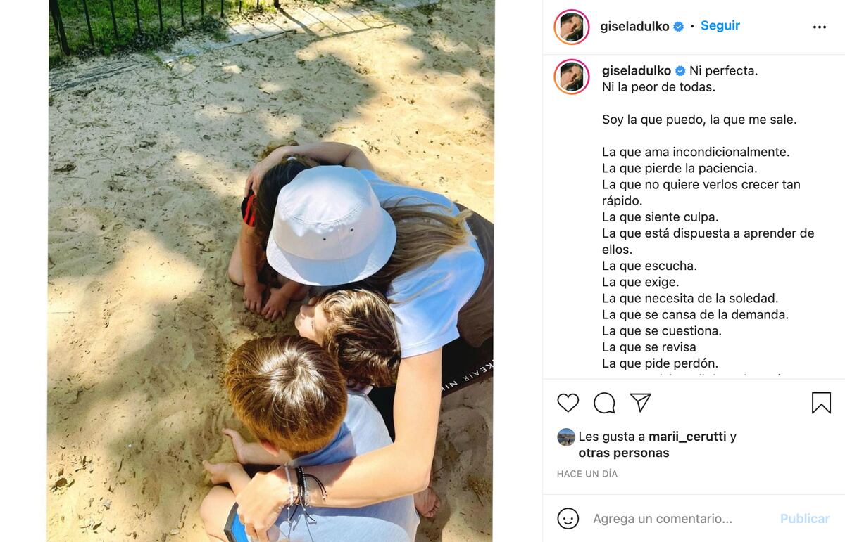 El posteo de Gisela Dulko por el Día de la Madre