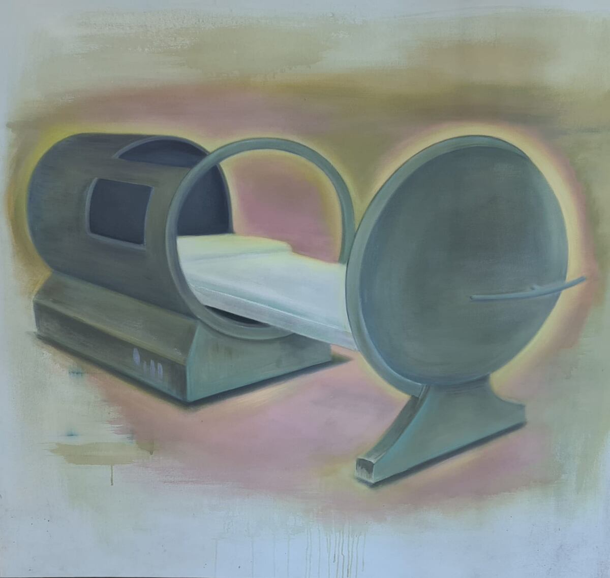 La muestra incluye una serie de pinturas grandes.