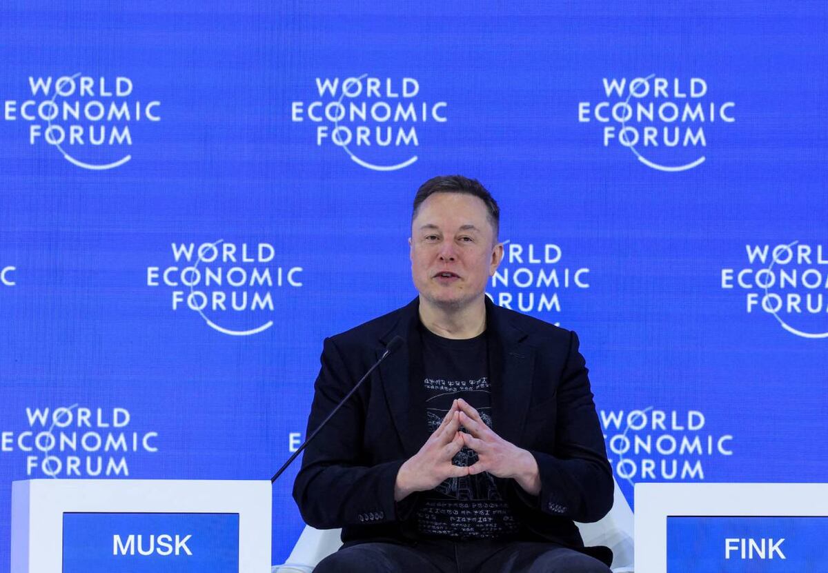 Elon Musk en Davos.