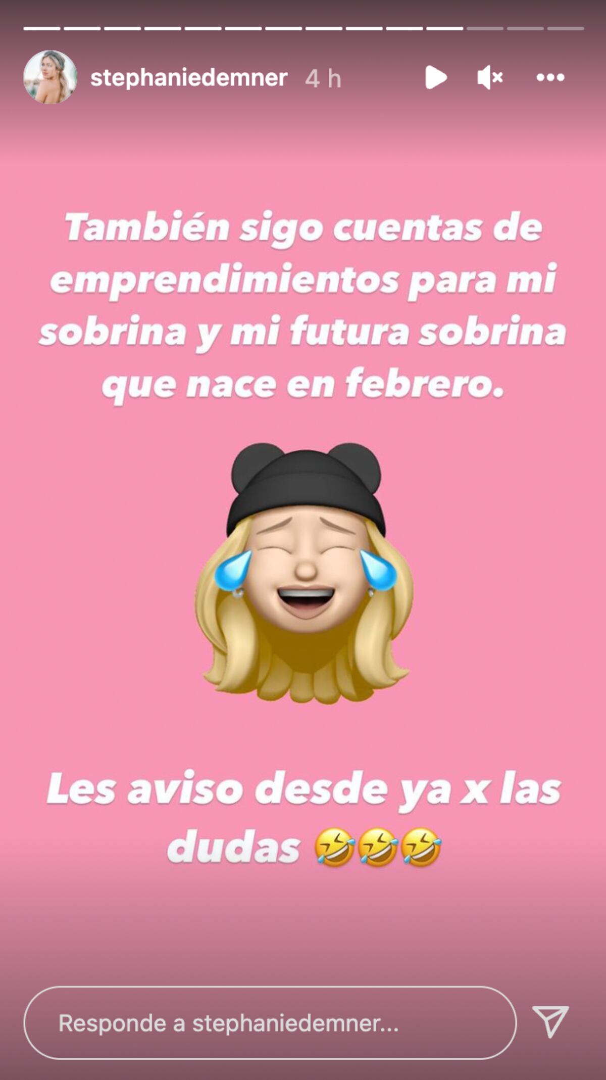Stephanie despeja dudas sobre su embarazo