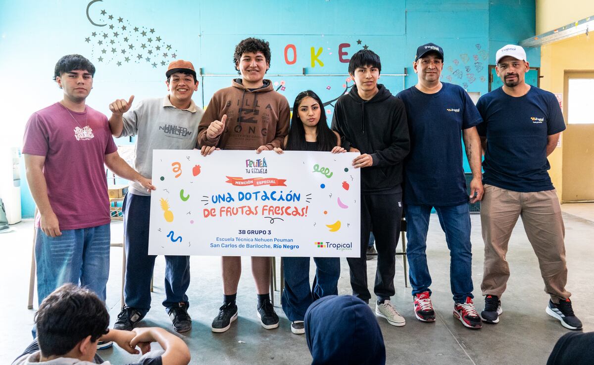 Fruteá Tu Escuela 2025 tuvo como uno de los equipos ganadores una escuela de San Carlos de Bariloche, Río Negro. (Gentileza)