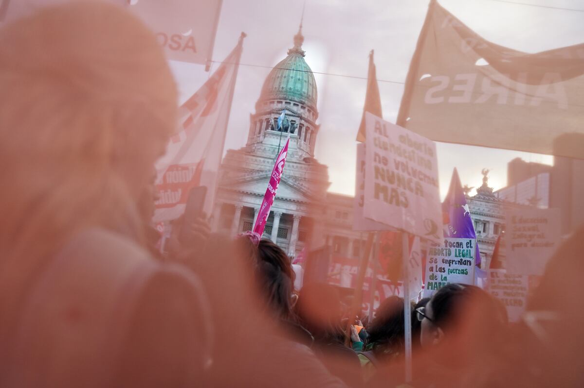 Varias causas. La multitudinaria marcha en las inmediaciones del Congreso. (Clarín)