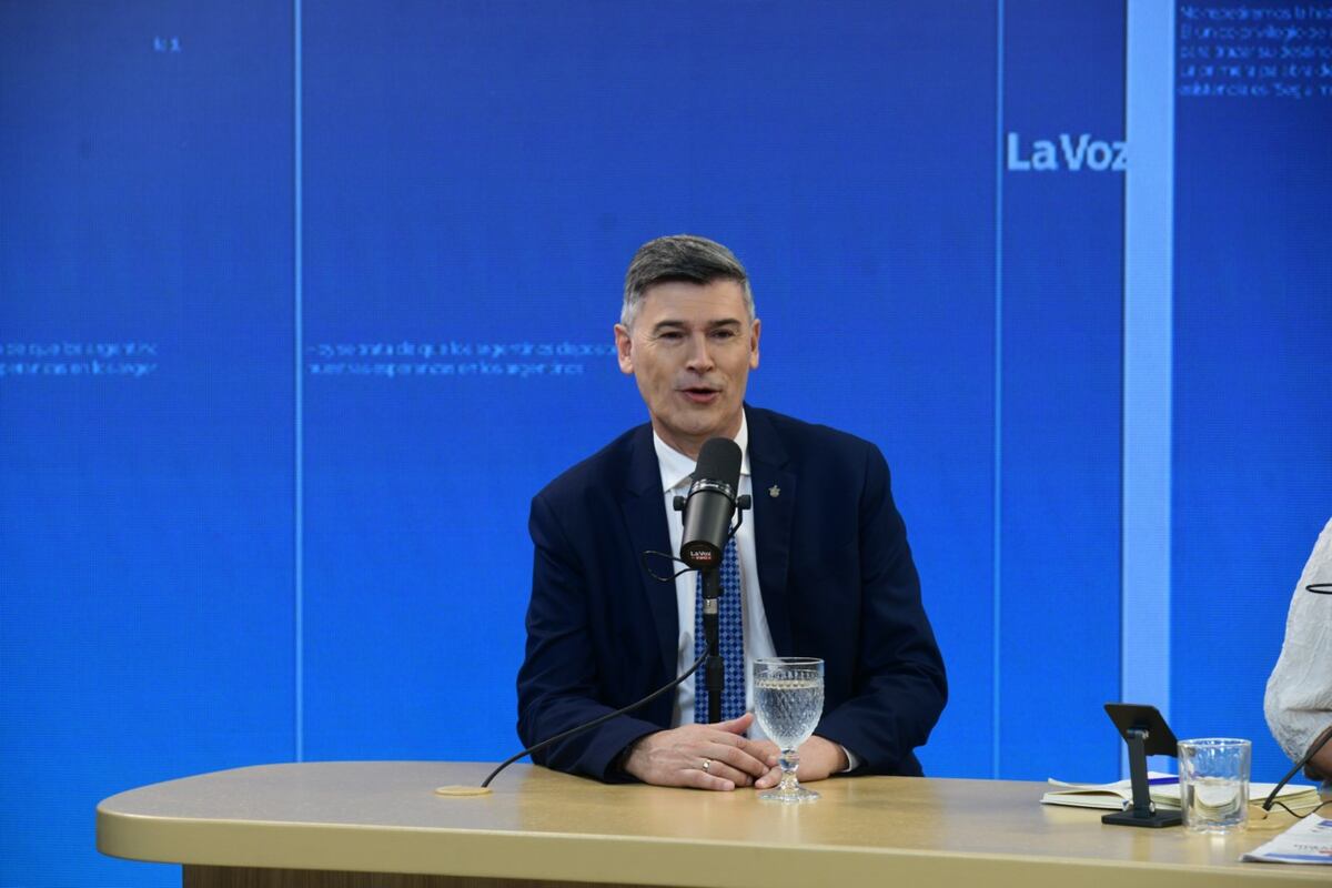El Intendente Daniel Passerini en La Voz en vivo. Ramiro Pereyra/La Voz