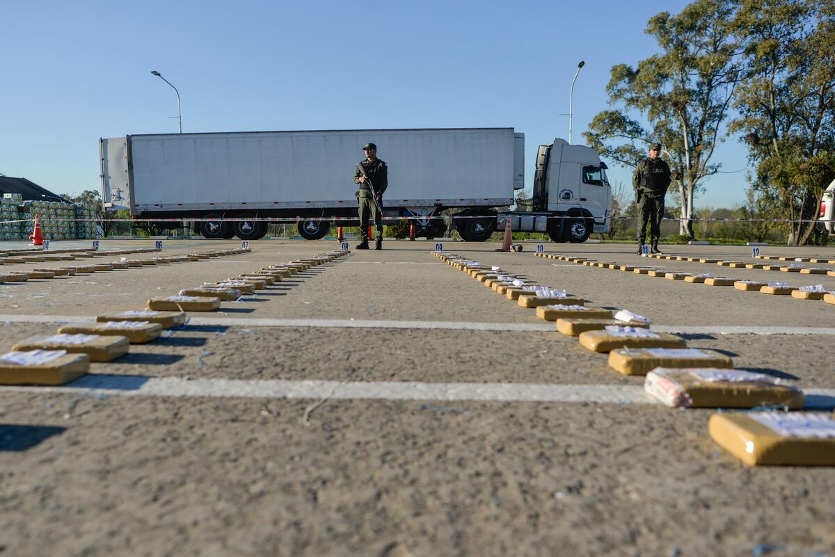 La droga secuestrada. (Gendarmería)