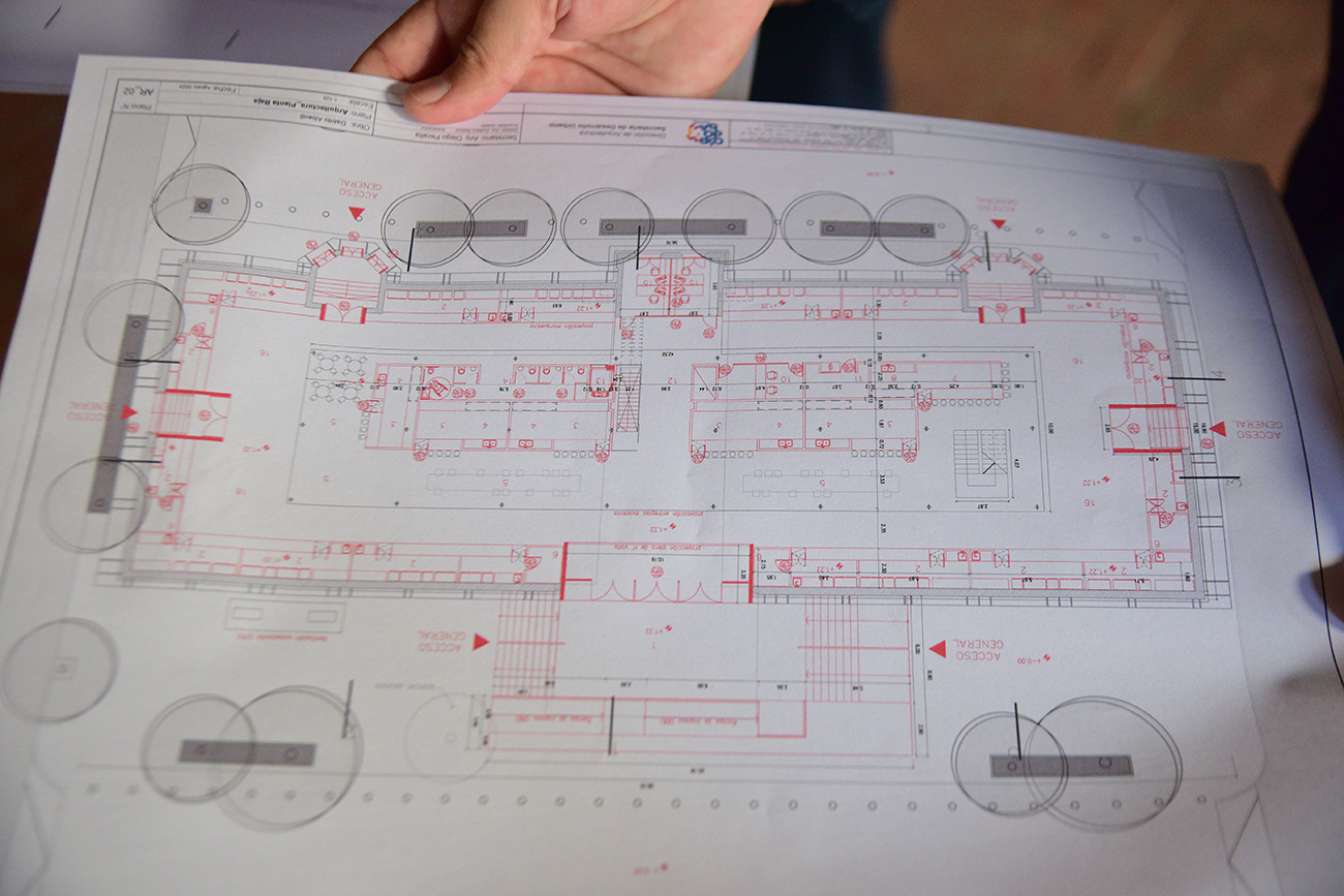 El proyecto de la obra en el edificio declarado Patrimonio Arquitectónico Urbanístico en 1987. (Pedro Castillo / La Voz)