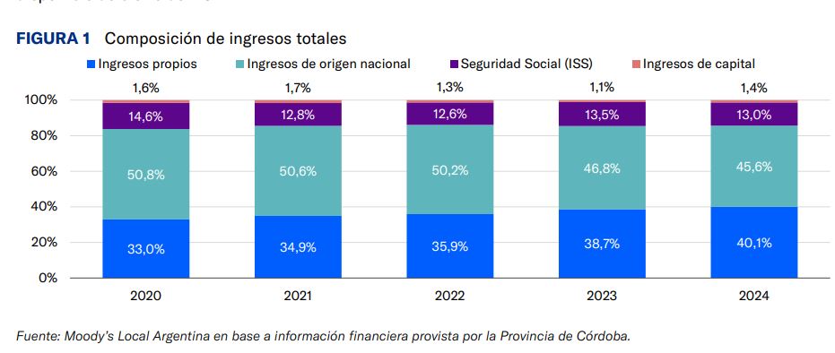 Subió la participación de los ingresos propios.