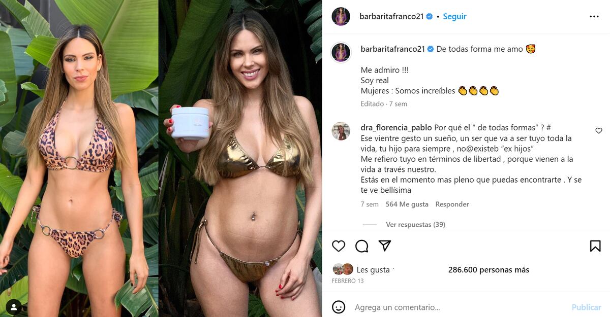 Barby Franco habló de su cuerpo antes y después de estar embarazada. (Instagram Barby Franco)