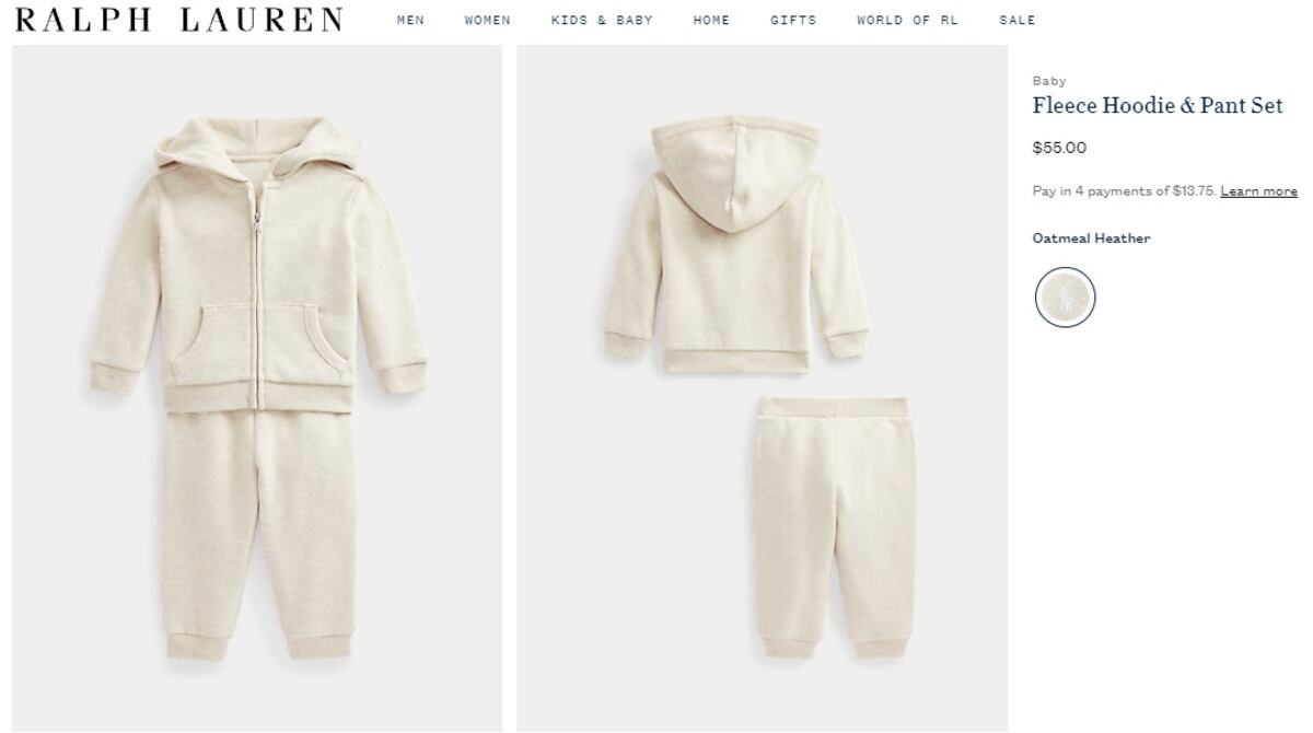 El look de Matilda Salazar. (Captura ralphlauren.com)