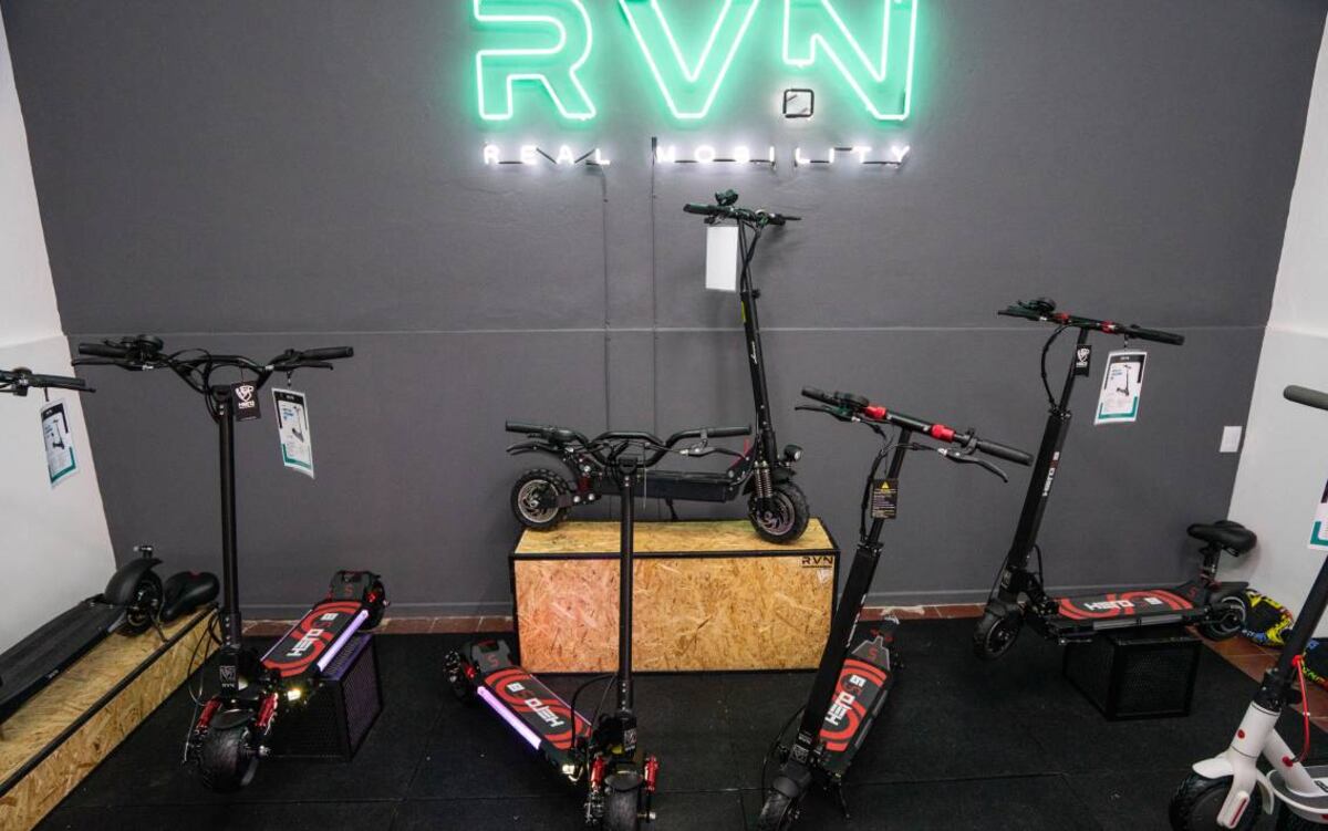 Algunos de los modelos que vende RVN Real Mobility (Foto: Juan Cruz de Rossi)