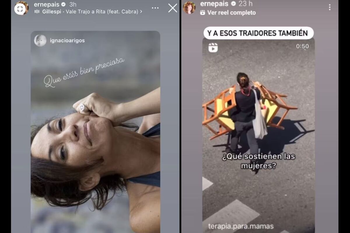 Las publicaciones de Ernestina Pais en sus redes sociales (Captura de pantalla).