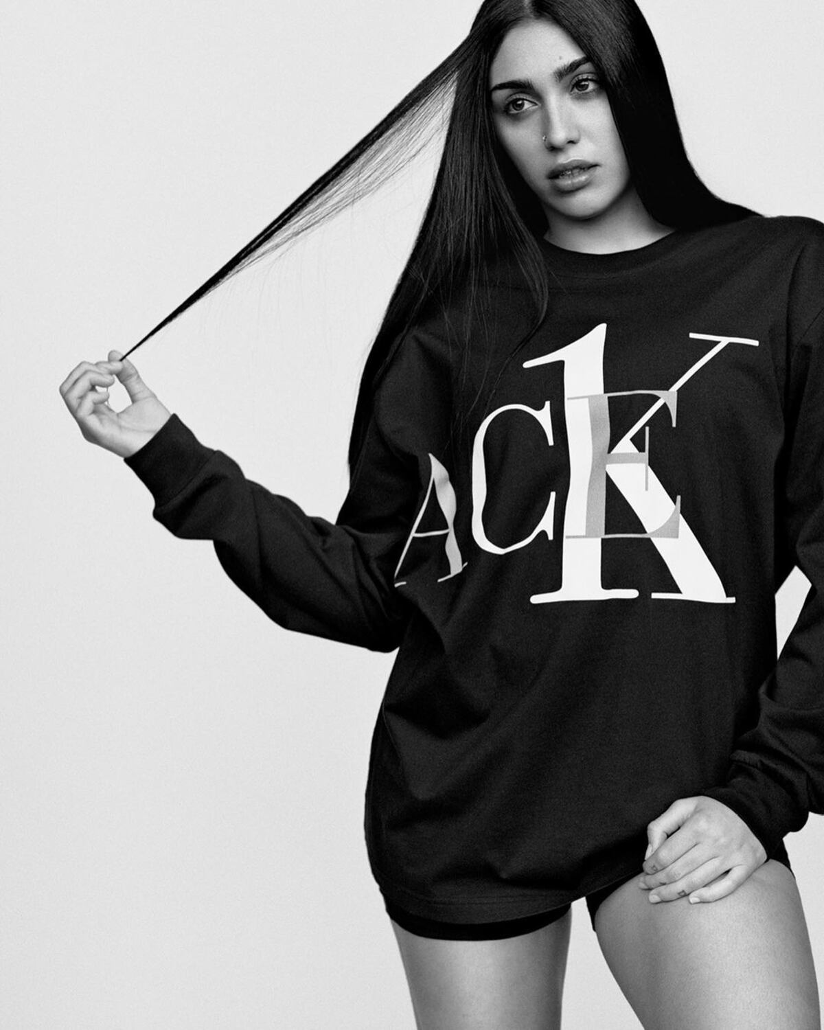 Lourdes en la campaña de Calvin Klein (Instagram).