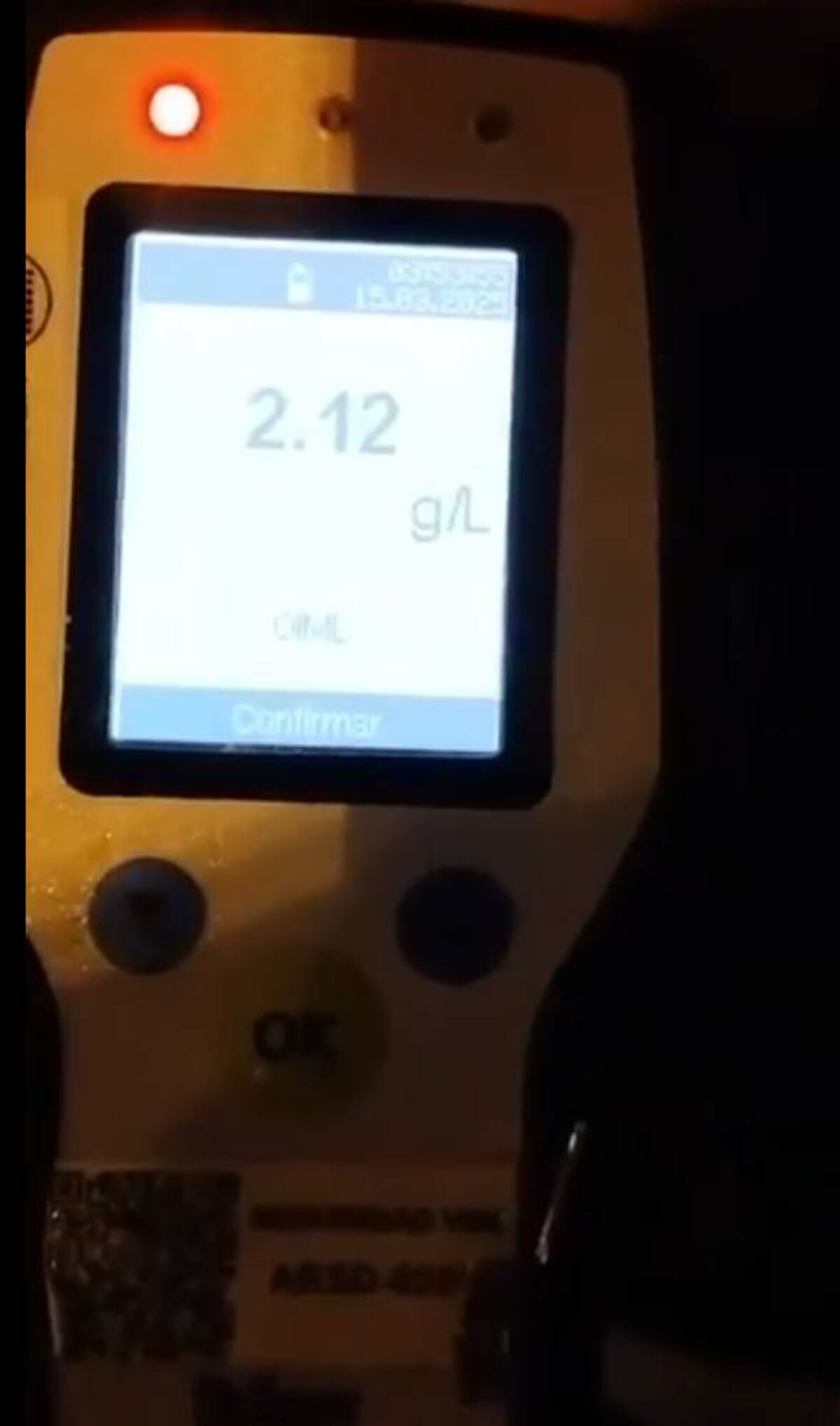 El control de alcoholemia se llevó a cabo en el peaje troncal del Acceso Oeste, en Ituzaingó, provincia de Buenos Aires.