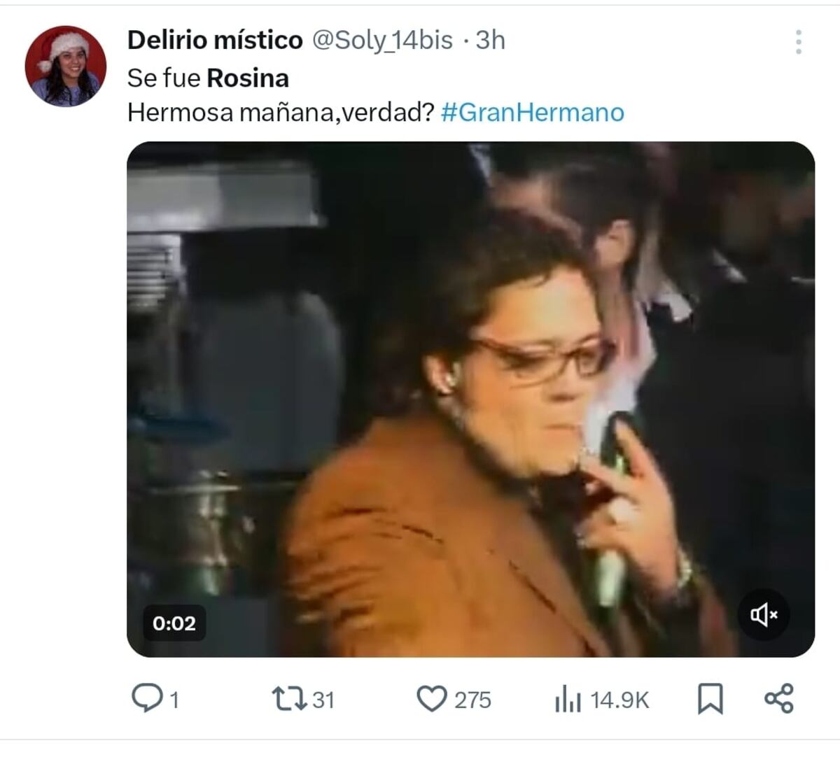 Rosina fue eliminada de la casa de Gran Hermano. (Captura)