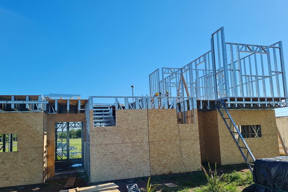El steel framing se consolida día a día en Argentina, tanto en obras públicas como privadas. Foto: Steelplex / Grupo Edisur