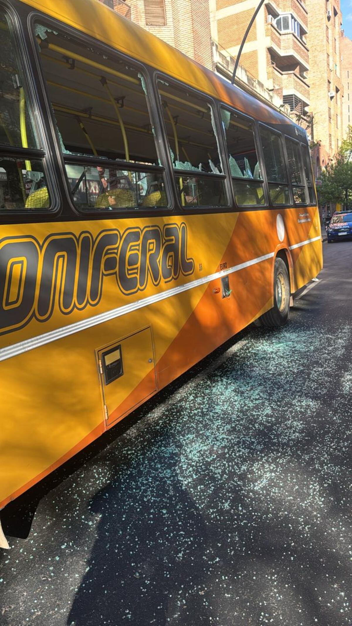 Córdoba: activaron el botón antipánico en un colectivo y detuvieron a un hombre que rompió los vidrios