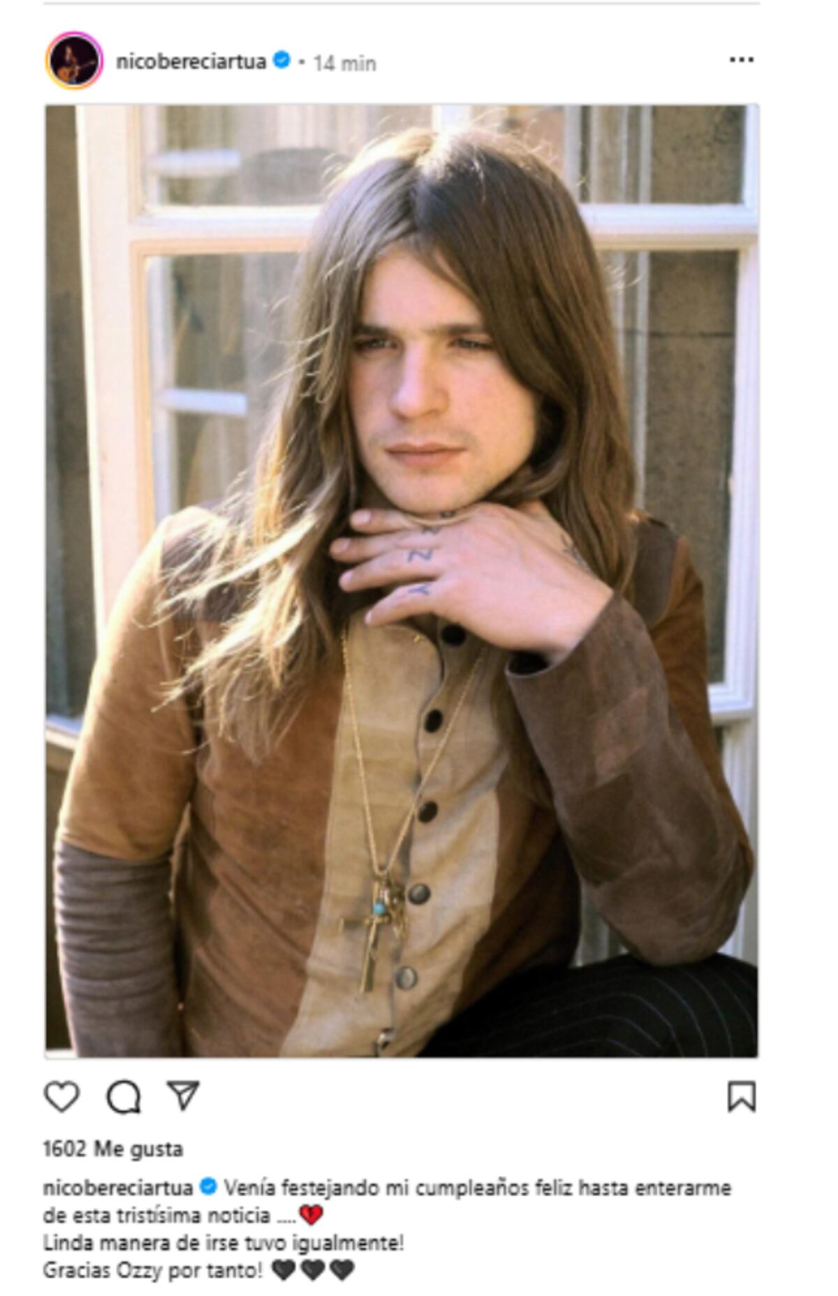 La despedida a Ozzy Osbourne. (Captura)