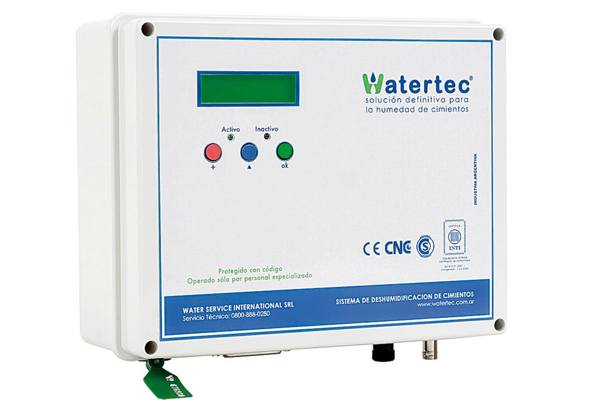 Equipo Watertec: sistema de deshumidificación de cimientos. / Watertec