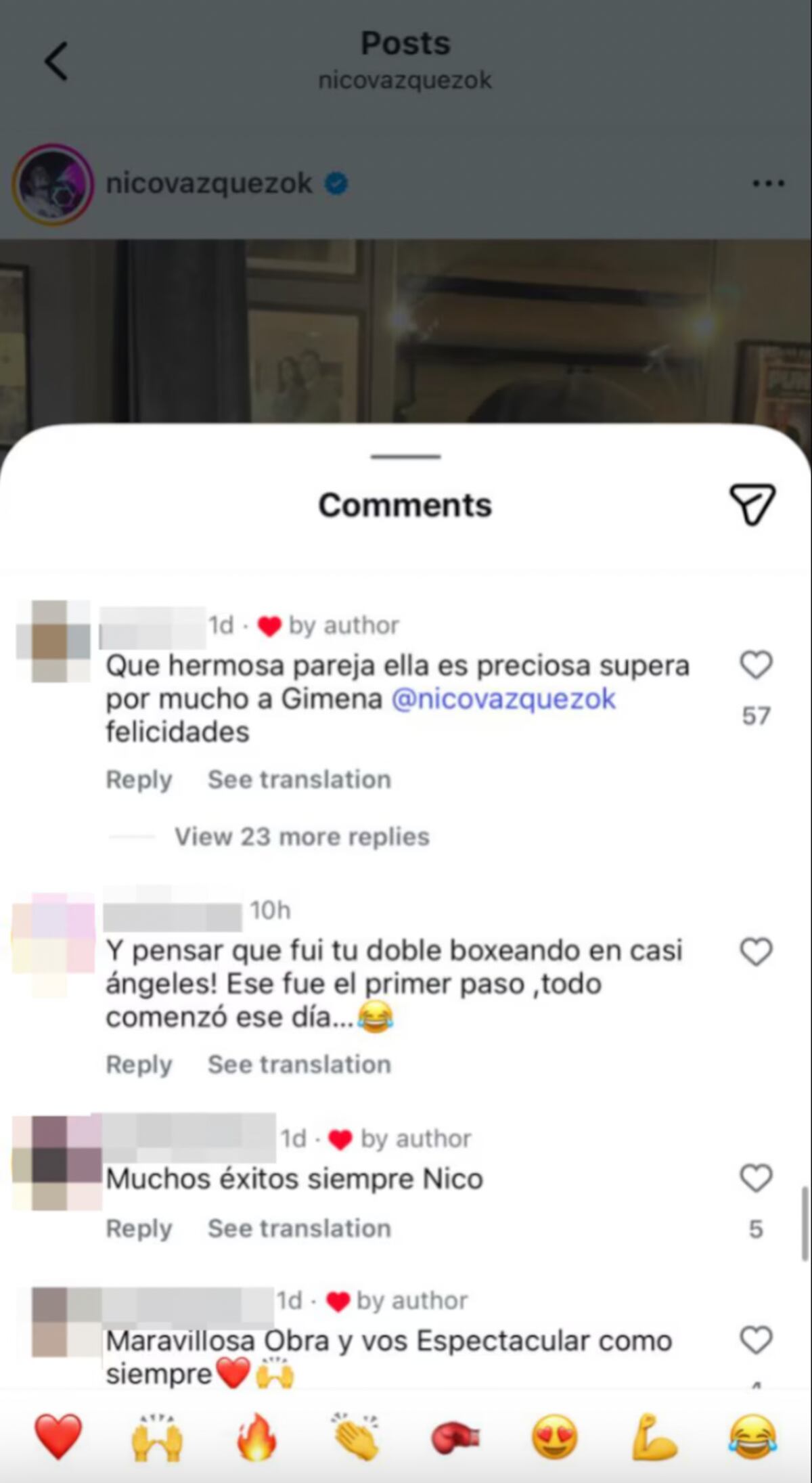 El "me gusta" de Nico Vázquez que generó polémica en las redes sociales. (Foto: captura de pantalla)