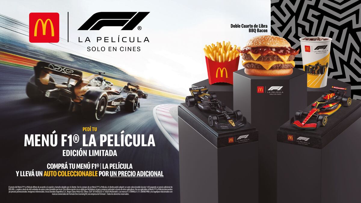 La oferta de Mc Donald's con los autos de la película. (Prensa Mc Donald's)