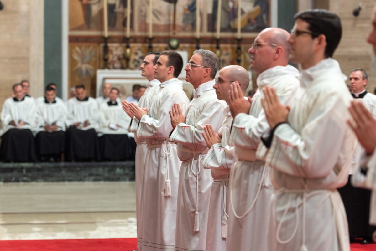 Diáconos del Opus Dei durante su ordenación en Roma en noviembre pasado.