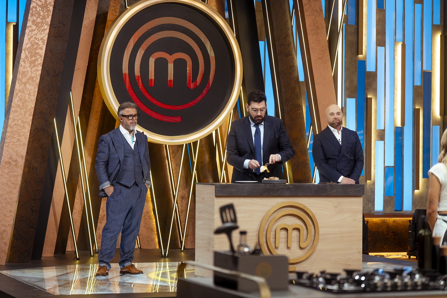 De Santis, Betular y Martitegui, nuevamente en el jurado del "reality show". (Gentileza Adrián Díaz/Telefe).