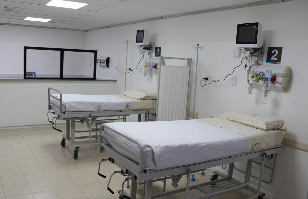 Nuevas camas en la guardia del nuevo Hospital San Roque.  (La Voz)