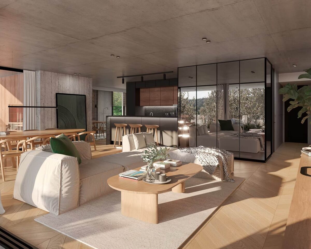 Furó incluye terminaciones de alto nivel y espacios interiores con iluminación natural. (Render gentileza Furó)