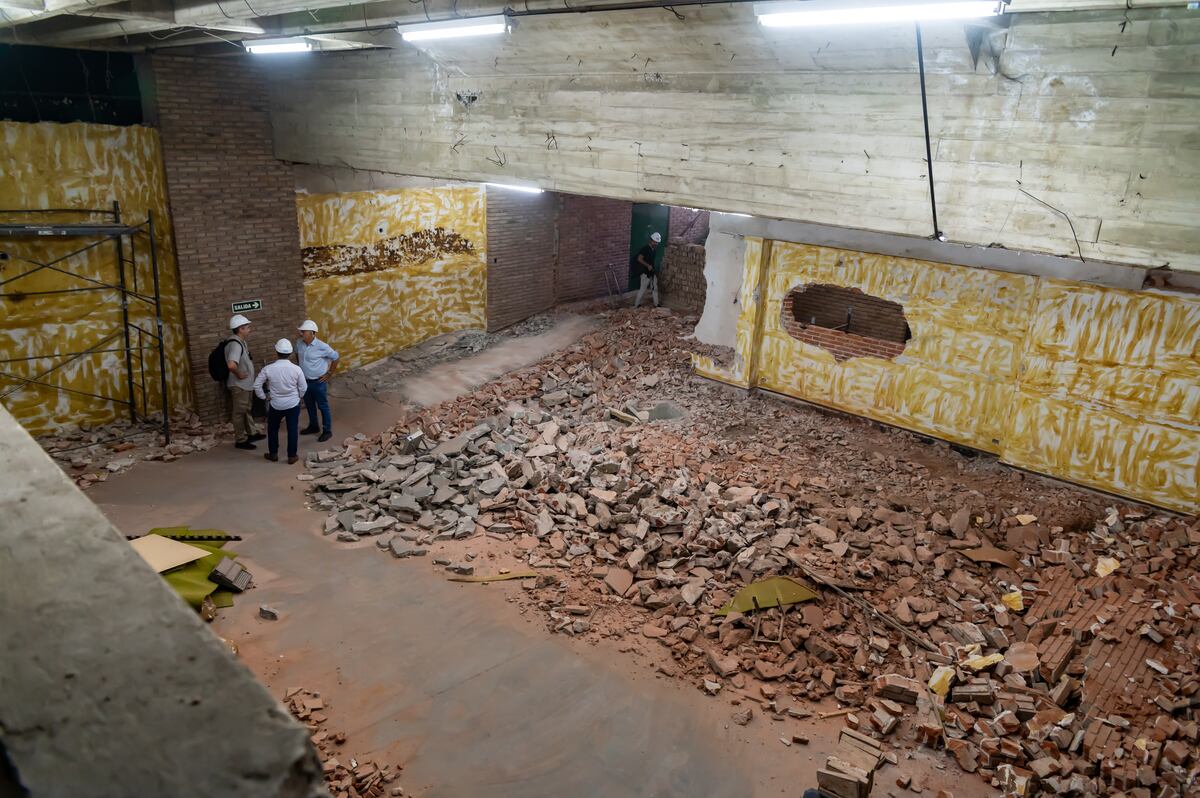 El antiguo auditorio del subsuelo se transformará en una sala de proyecciones 360 grados. El espacio ofrecerá una experiencia transmedia sobre la Guerra de Malvinas. (Municipalidad de Córdoba).
