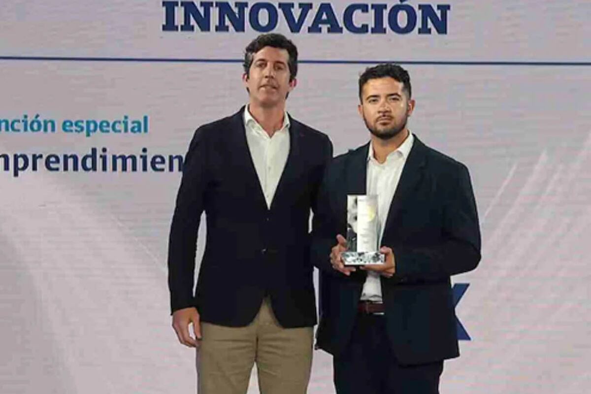 El intendente de Escobar, Ariel Sujarchuk y el CEO de Ethix, Iván Gauna. (La Voz)