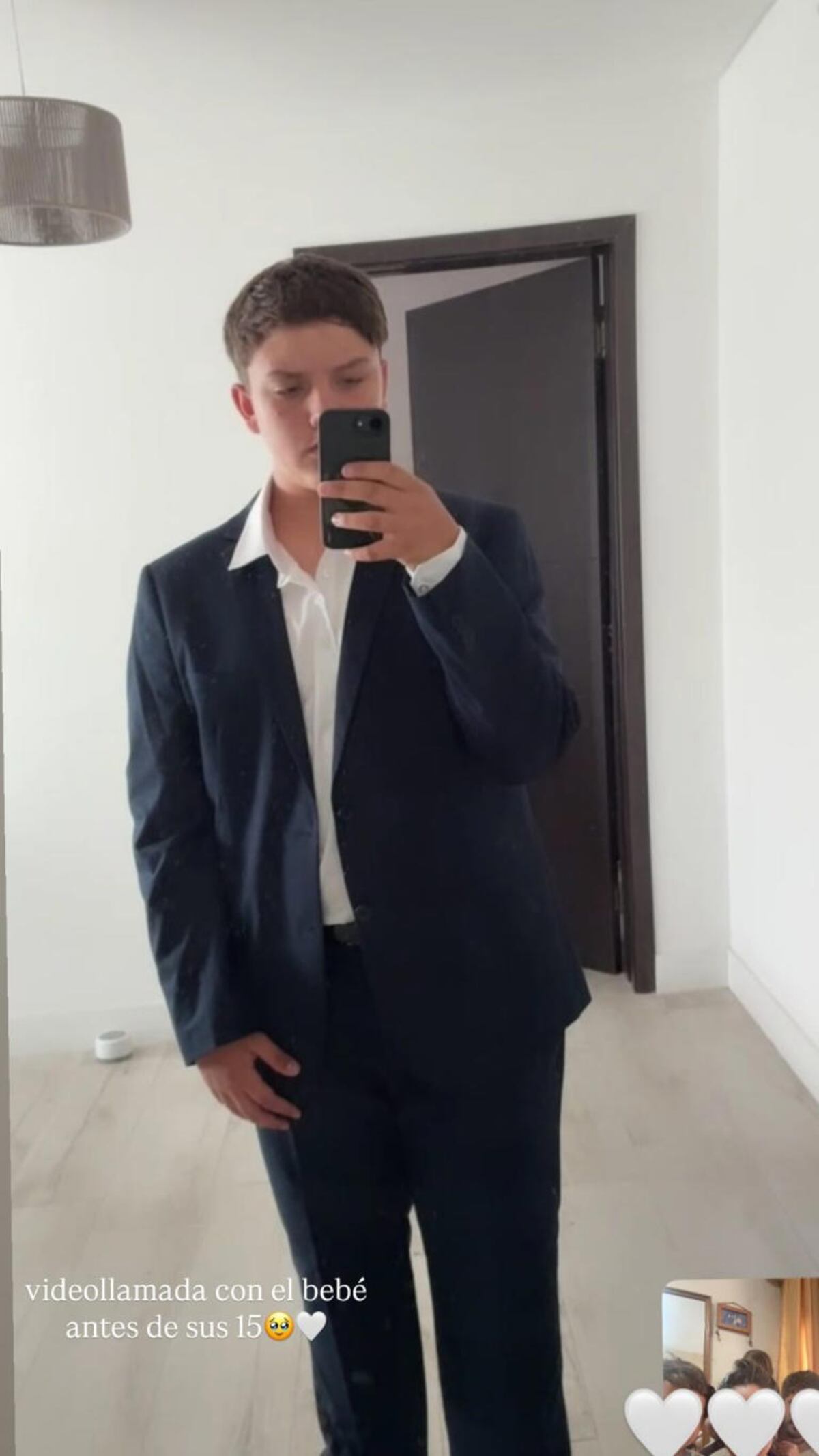 El look adolescente de Thiago, el hijo de Nazarena Vélez.