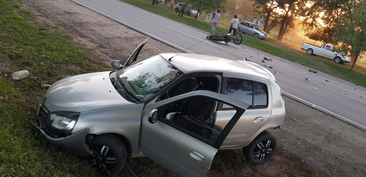 Choque en Anisacate. Un motociclista de 29 años resultó gravemente herido. (Foto / La Voz)