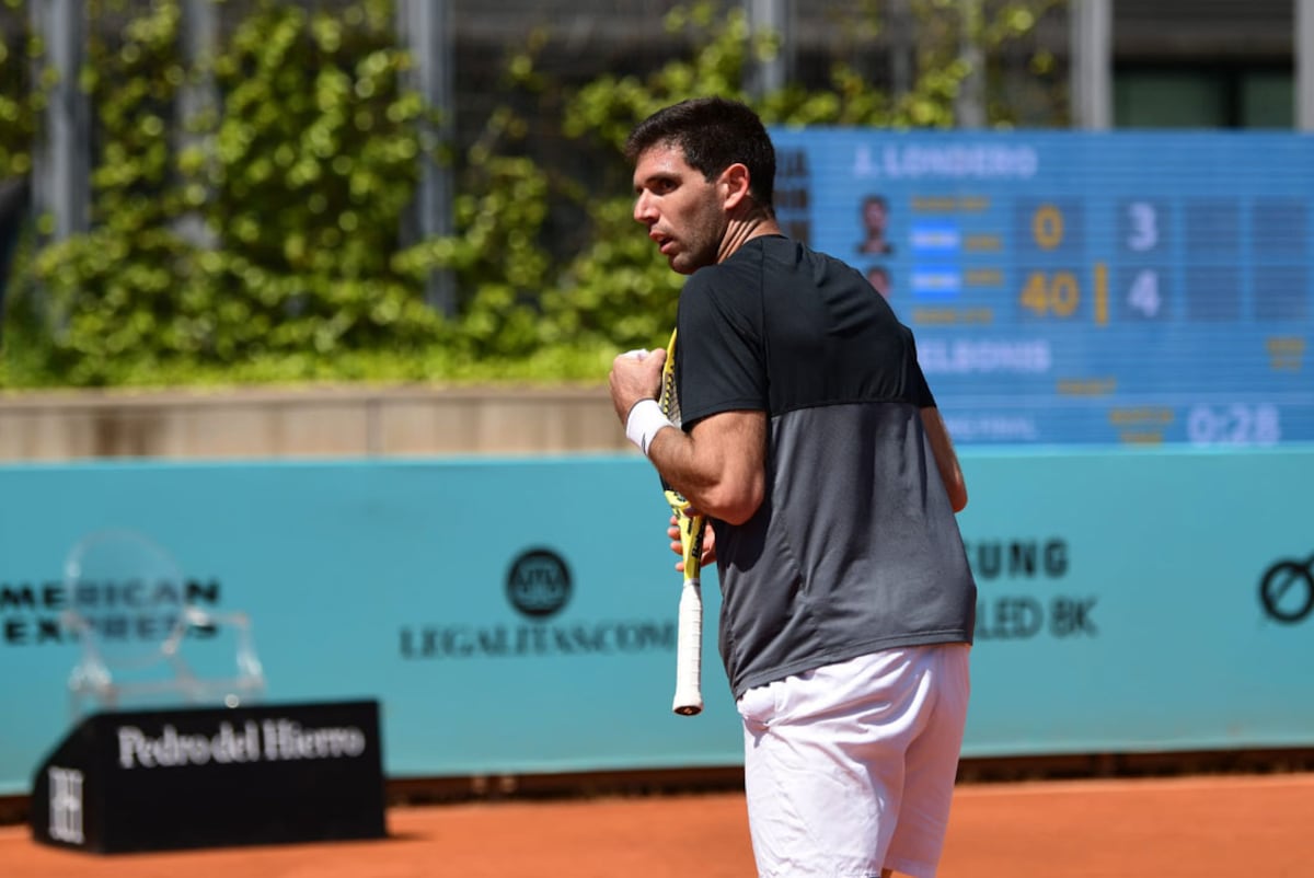 Al cuadro principal. Federico Delbonis jugará este lunes por la primera ronda del Masters de Madrid. Consiguió su boleto al vencer al cordobés Londero. (@MutuaMadridOpen)