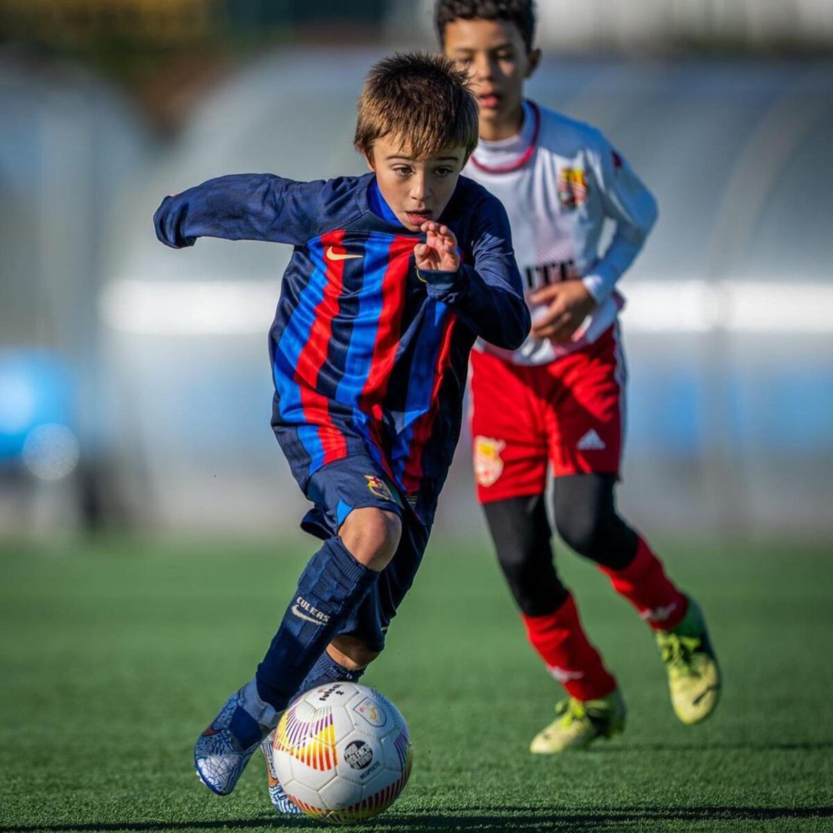 Pedro Juárez, el niño salteño que juega en las inferiores de Barcelona y sorprende a todos. (Instagram @PedritoJuarez2014).