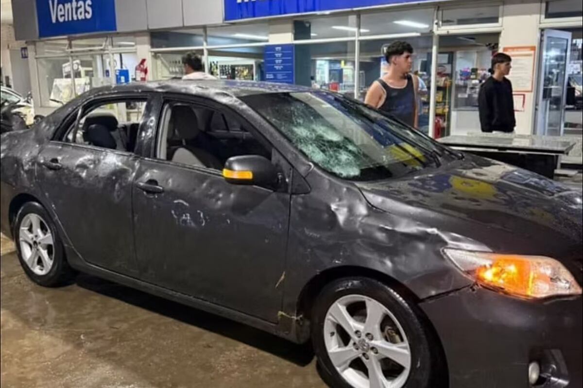 Así quedó el Toyota Corolla. (Gentileza Telediario)