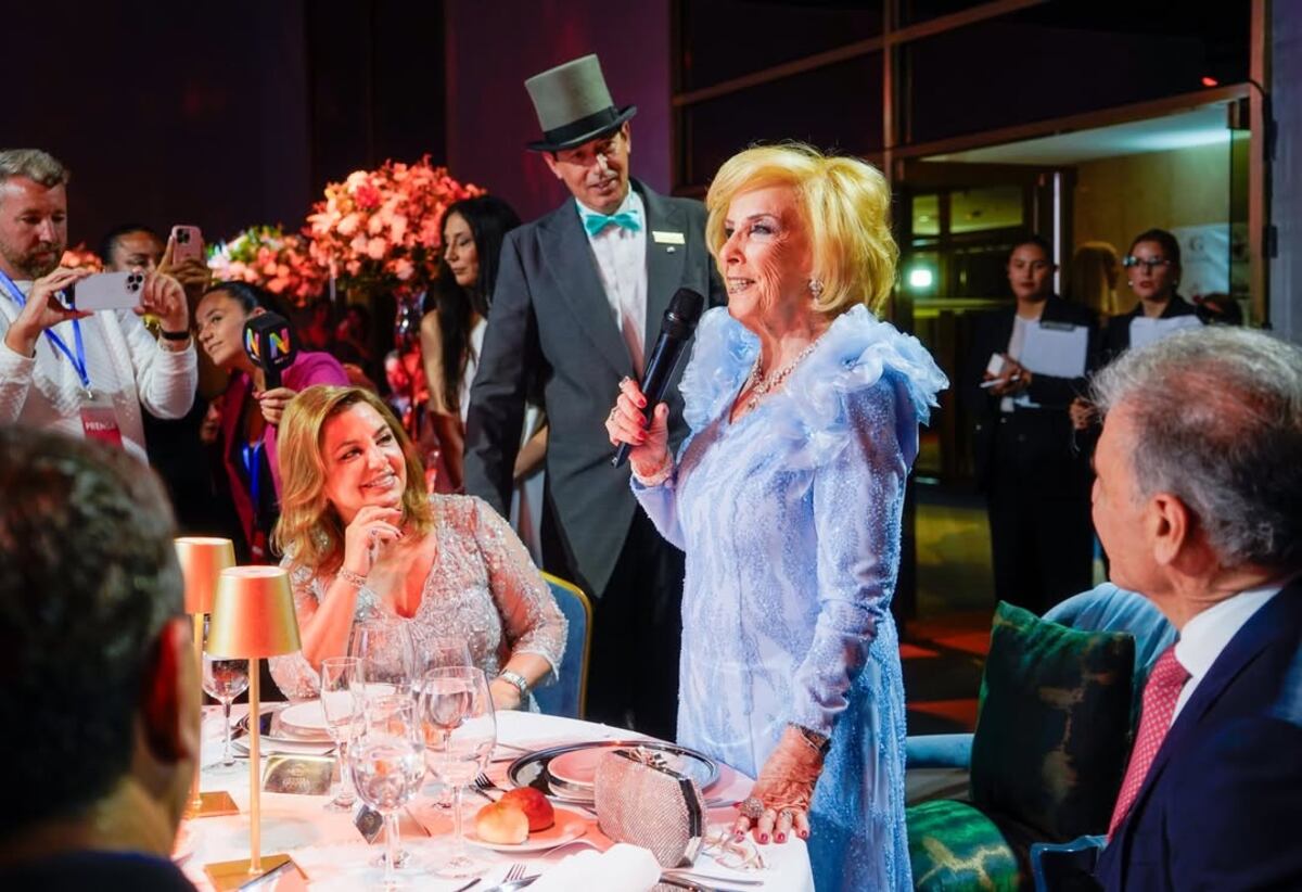 Mirtha Legrand en la gala de Fundami en el hotel Costa Galana de Mar del Plata