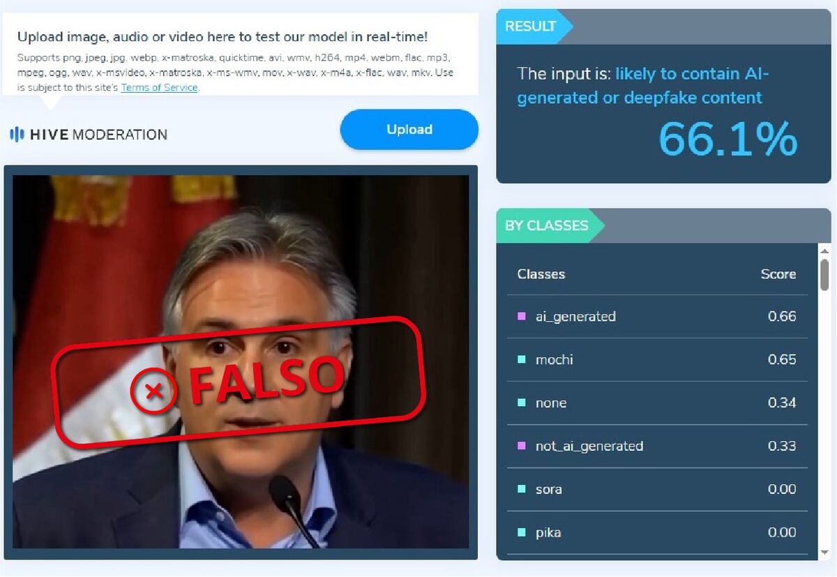 Es falso el video de Llaryora difundido por De Loredo. (La Voz Chequea)