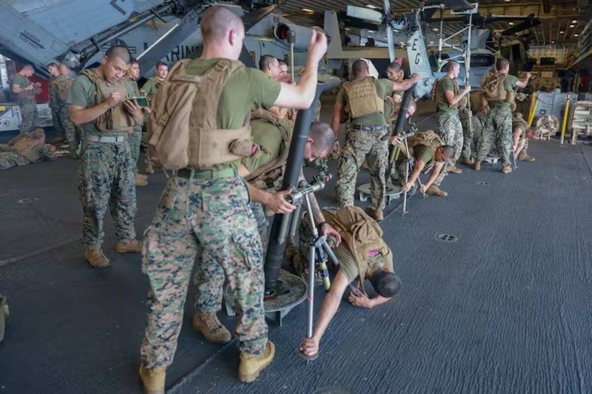 Estados Unidos reveló las primeras imágenes de su flota militar rumbo a aguas cercanas a Venezuela (Gentileza)