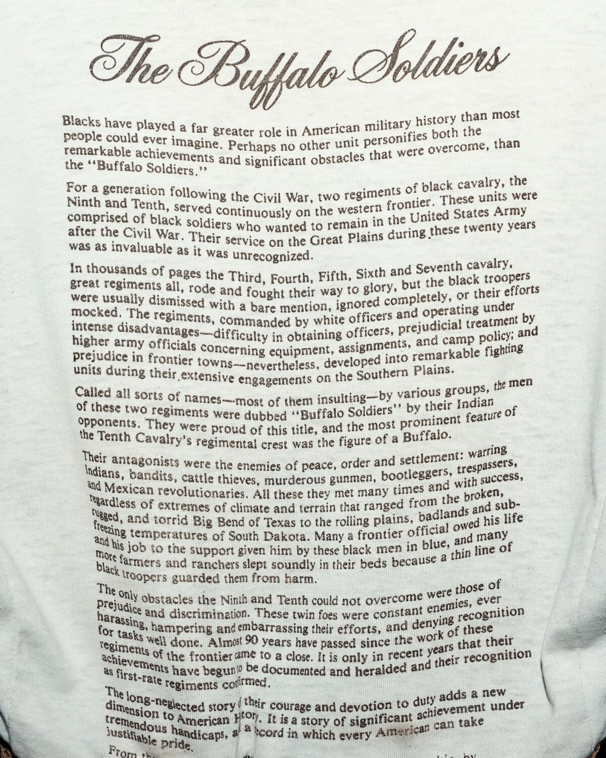 La parte de atrás de la controversial remera de Beyoncé. (Captura)