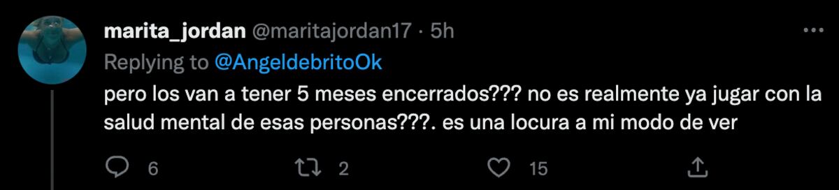 Uno de los comentarios respecto a la publicación de la fecha en la que sería la final de Gran Hermano.