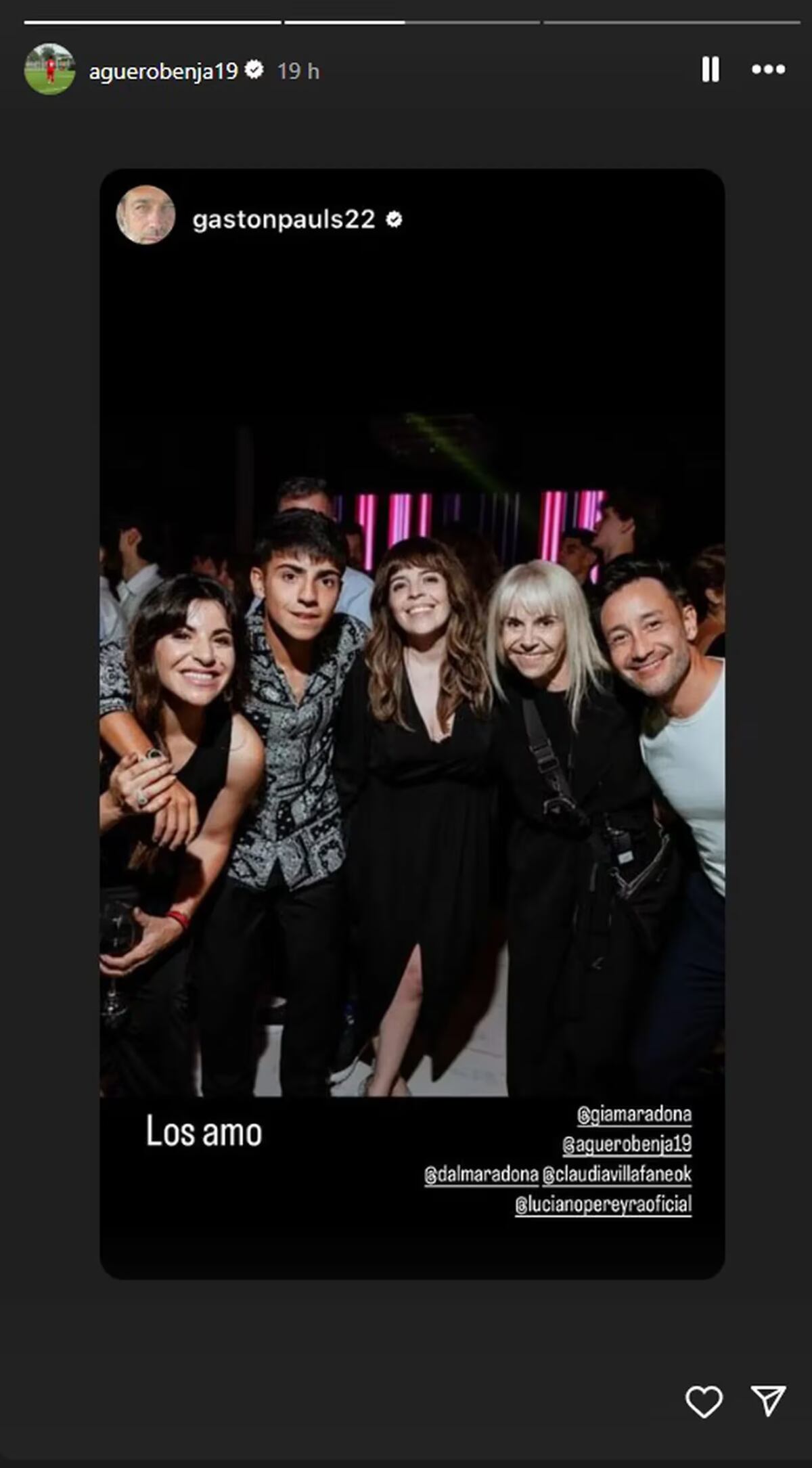 La amistad entre Benjamín, Muna, y sus familias. (Instagram)