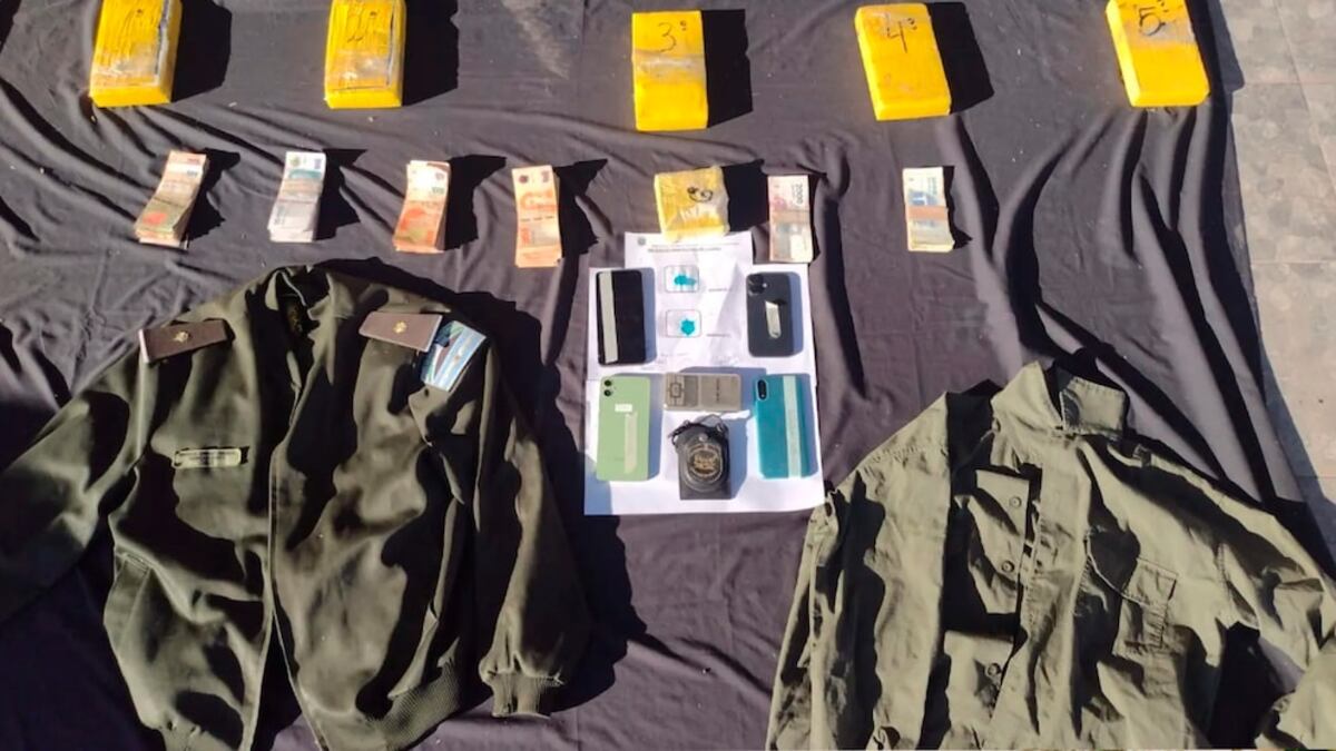 La imágen de lo secuestrado por la Policía santiagueña. (Gentileza)