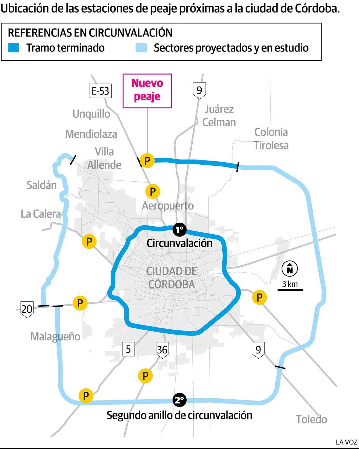 Infografía: Estación de peaje en zona de Colonia Tirolesa