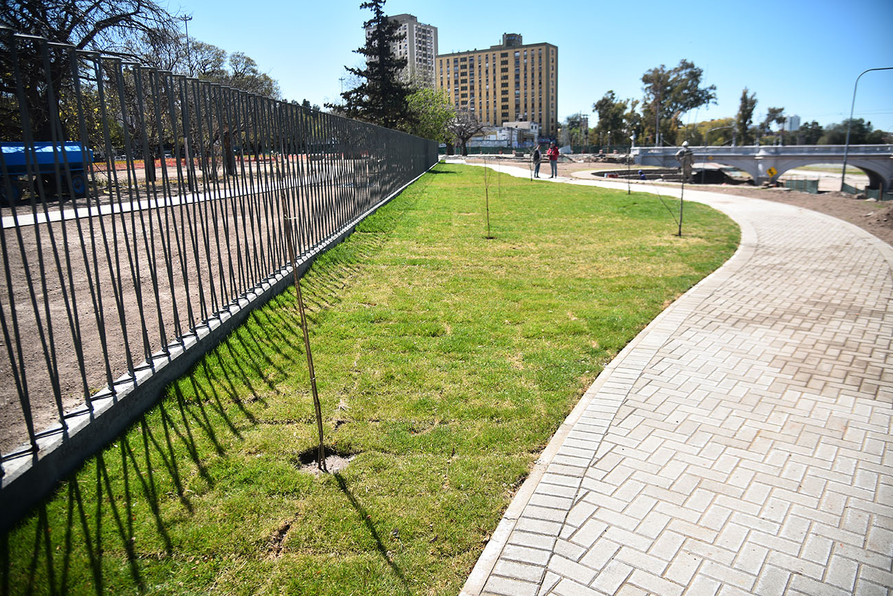 Avance de obra en el Parque Las Heras.
Foto: (Pedro Castillo / La Voz)