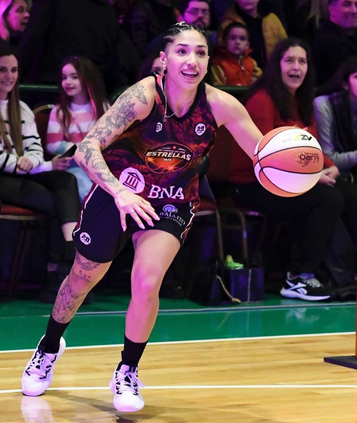 Mica González en el Juego de las Estrellas argentino. Ganó el Juego de Habilidades. (Juan José García)