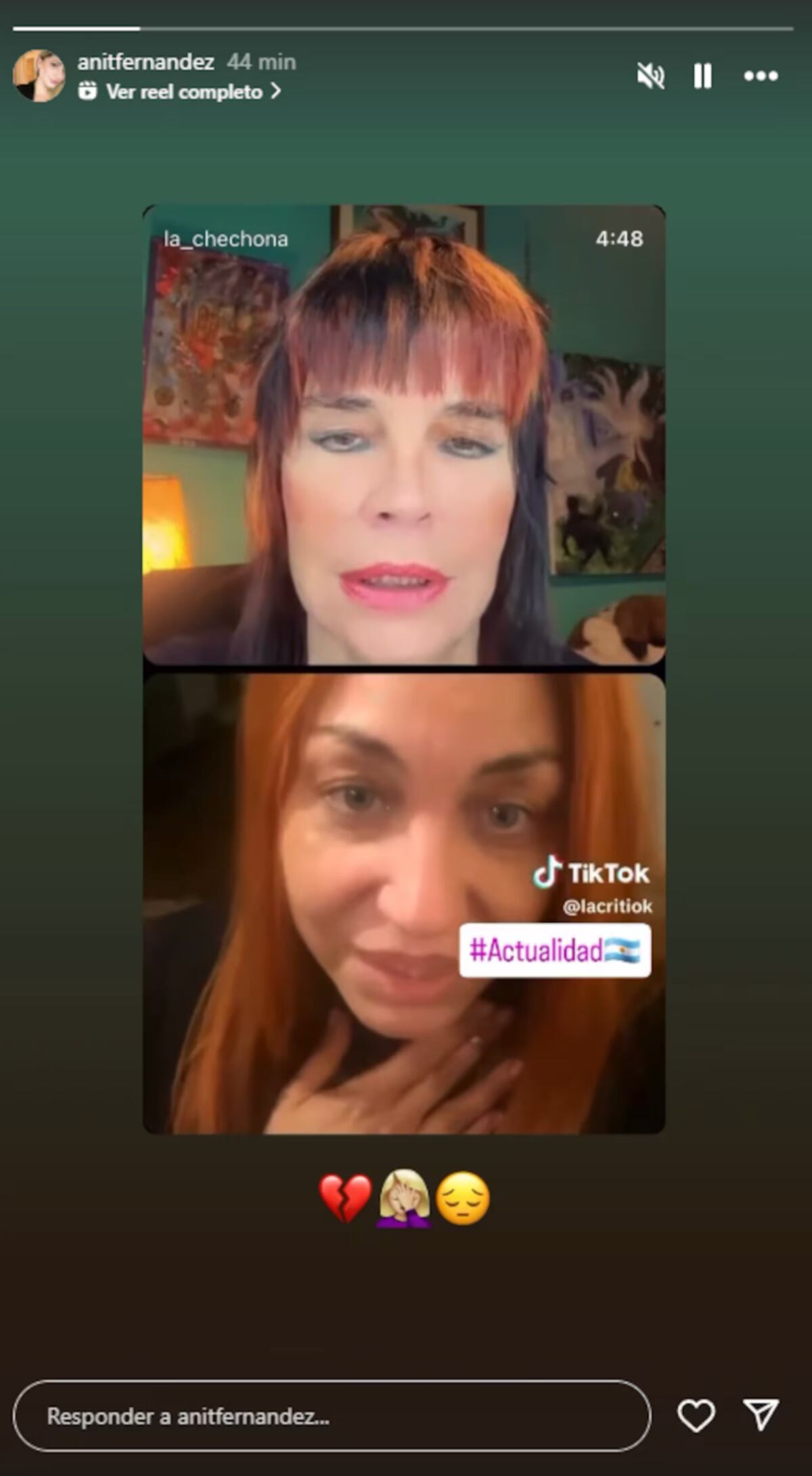 La hermana de Lowrdez Fernández se expresó luego del vivo de su hermana junto a Fabiana Cantilo. (Foto: Captura de pantalla)