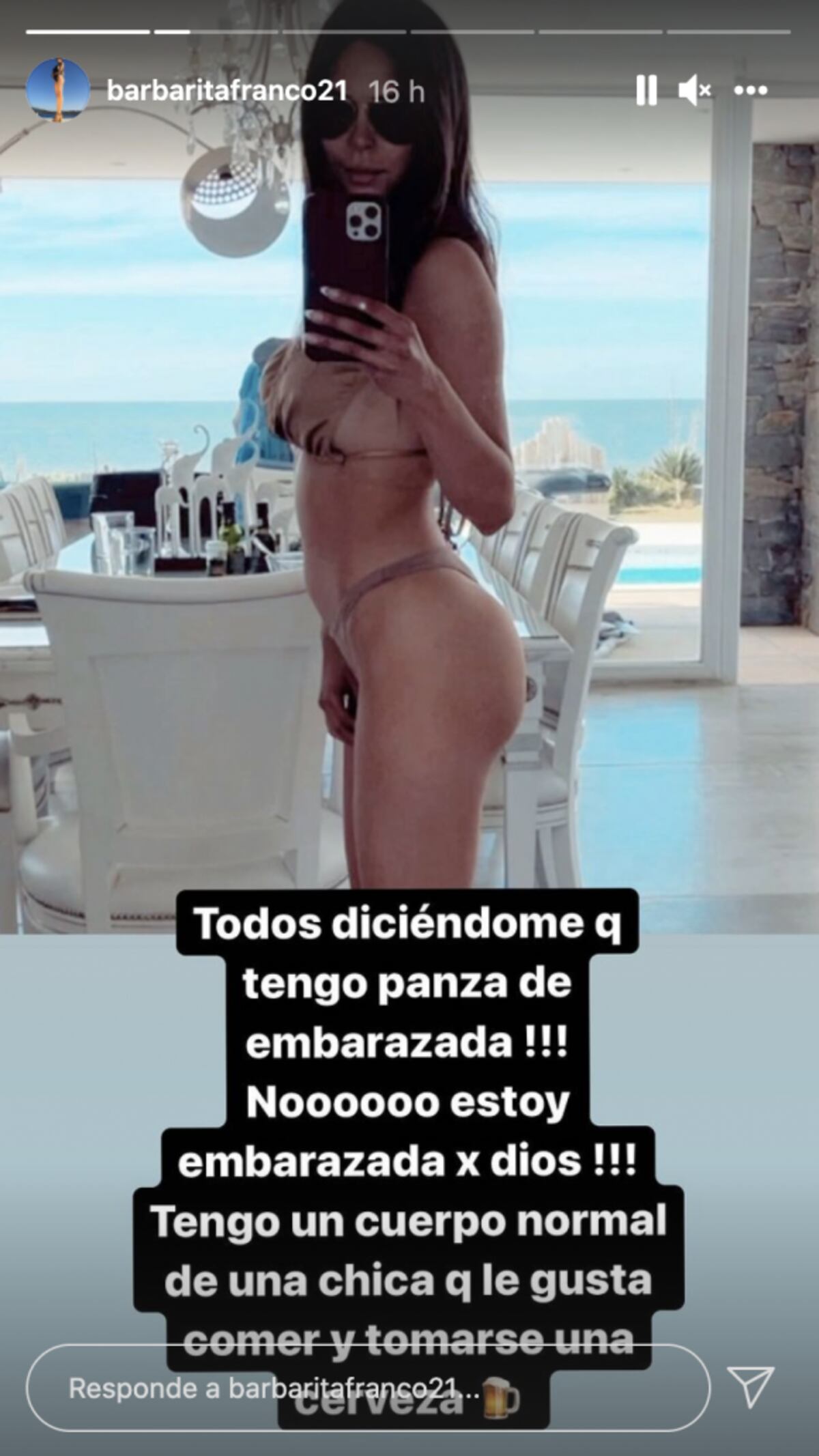 Barby Franco indignada por los comentarios que recibió al publicar una foto en bikini