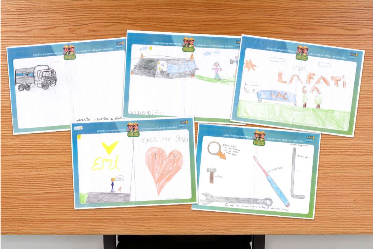 La premisa para ingresar al sorteo de los regalos fue que los chicos enviaran dibujos que reflejaran lo aprendido sobre seguridad y prevención en el trabajo.