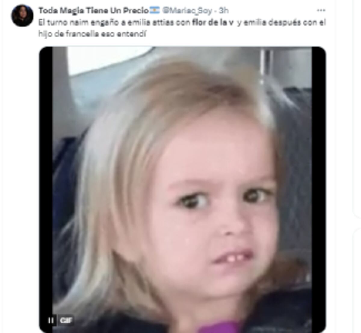 Los memes de la separación entre el Turco Naim y Emilia Attias. (Captura)