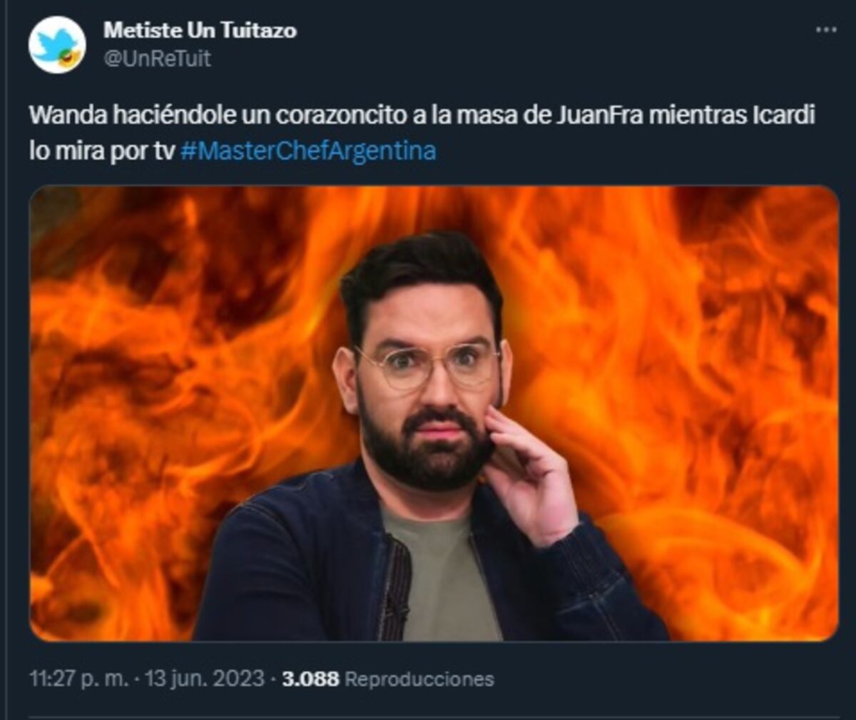 ¿Wanda Nara y Juan Francisco? Locura por el supuesto romance entre la conductora y el participante de "MasterChef" (Captura de pantalla)